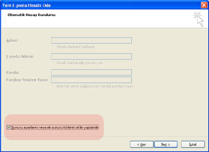 outlook 2007 mail ayarları / Kayseri Web Tasarım