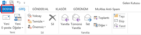 outlook 2013 mail ayarları / Kayseri Web Tasarım