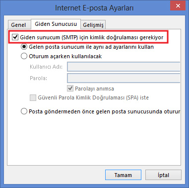 outlook 2013 mail ayarları / Kayseri Web Tasarım