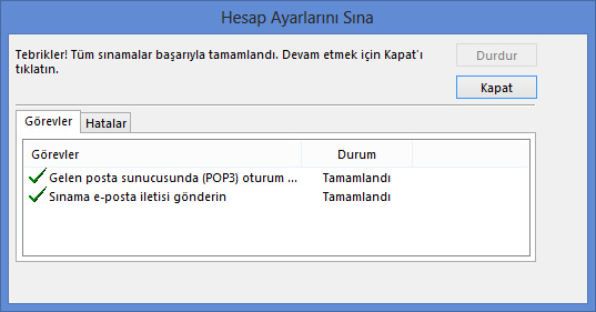 outlook 2013 mail ayarları / Kayseri Web Tasarım