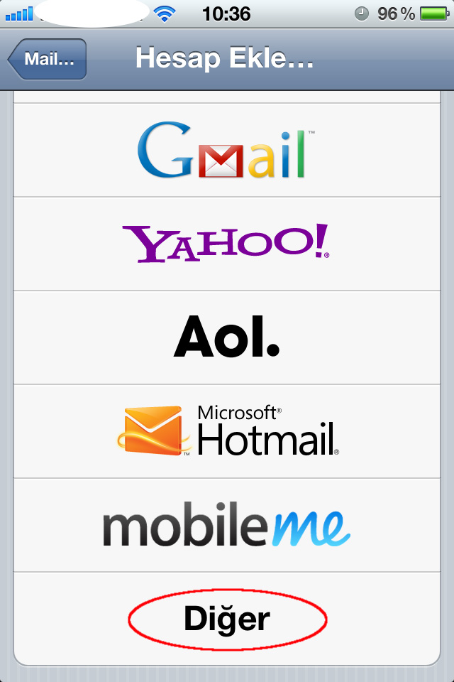 ios mail ayarları / Kayseri Web Tasarım