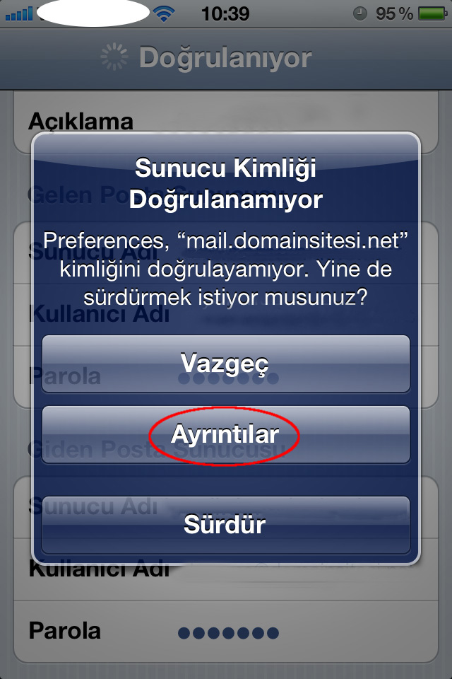 ios mail ayarları / Kayseri Web Tasarım